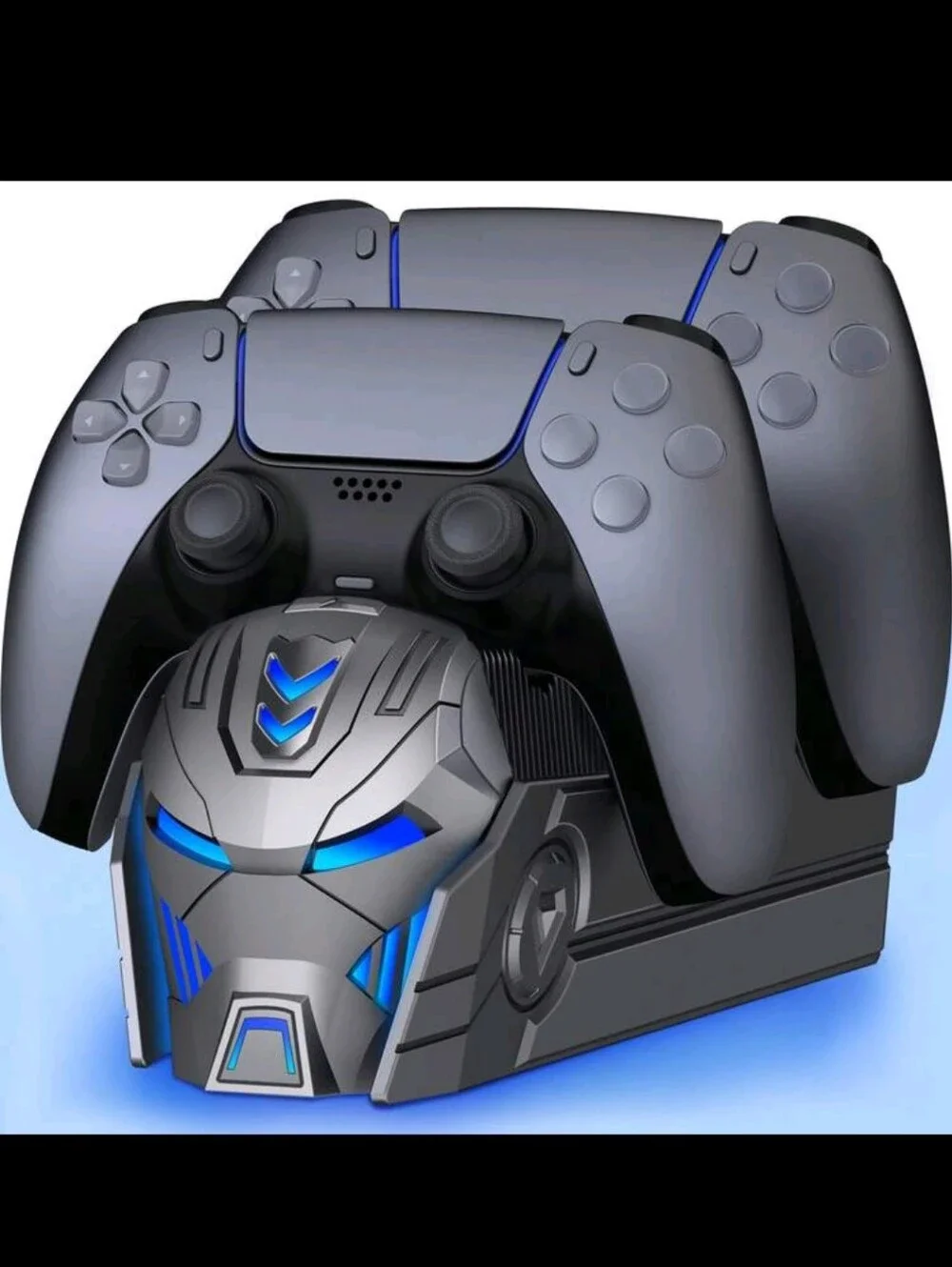 Dual Controller Charging Station with Blue LED - Gaming Accessory